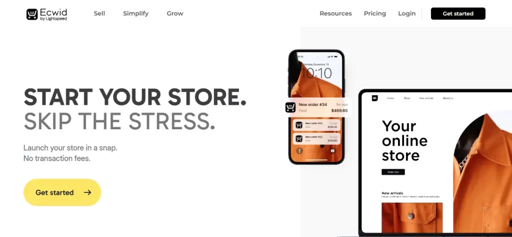 ecwid ecommerce platform
