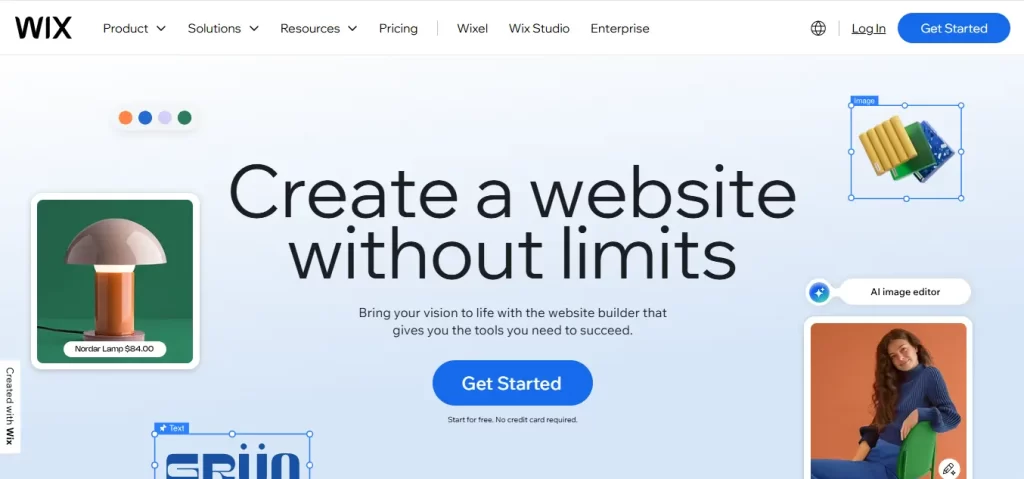 wix home page 
