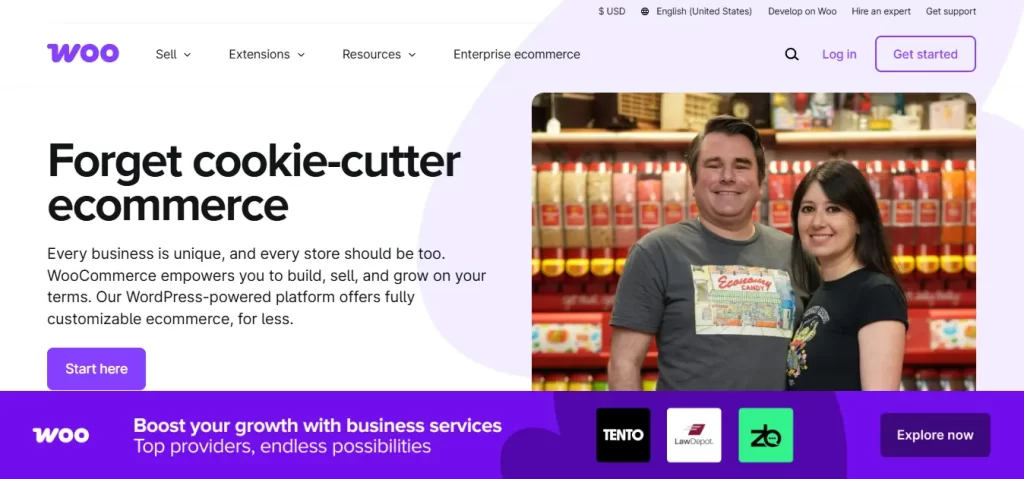 woocommerce home page