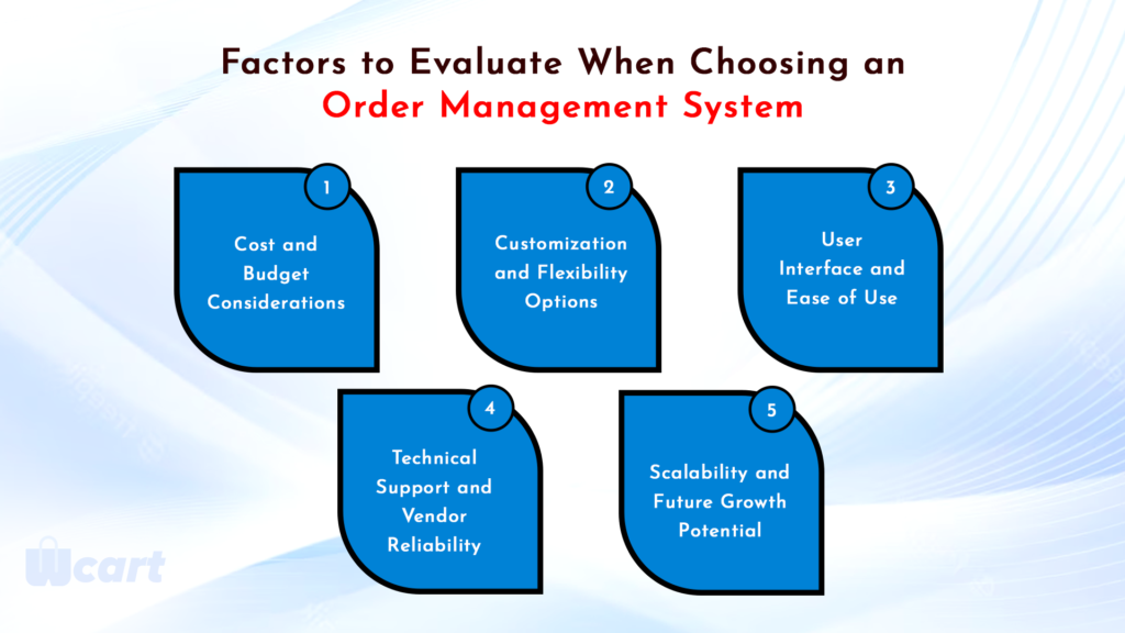 Factors to Evaluate When Choosing an OMS Wcart