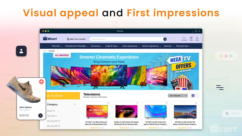 Visual appeal and first impressions - web design for ecommerce