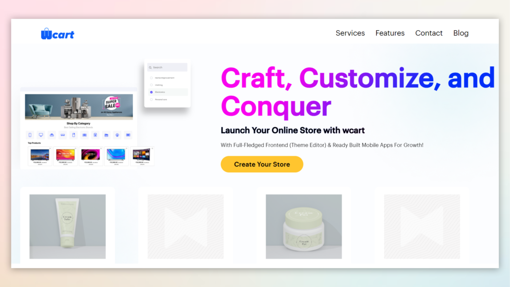 Wcart -  best ecommerce website builder