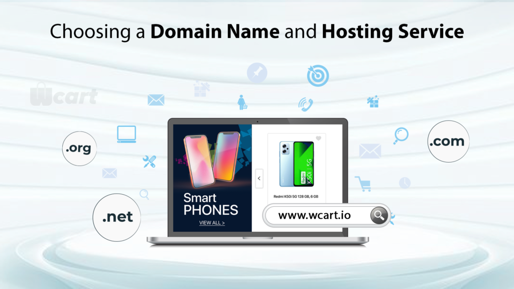 Choosing a domain name and hosting service - start an ecommerce business