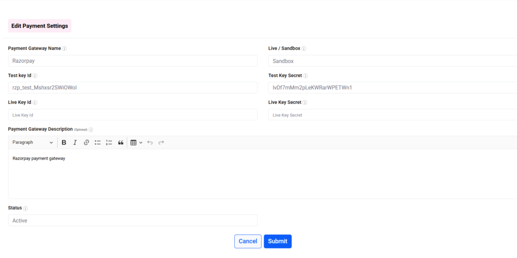 How to set up Razorpay (and regional gateways)