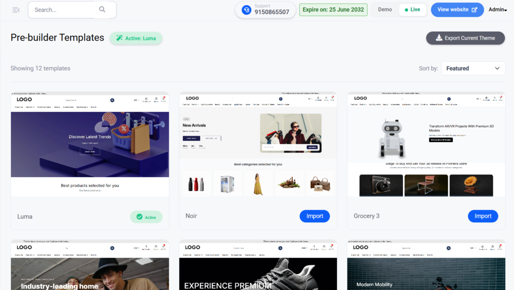 Wcart Ecommerce store design - Ready-made & industry themes