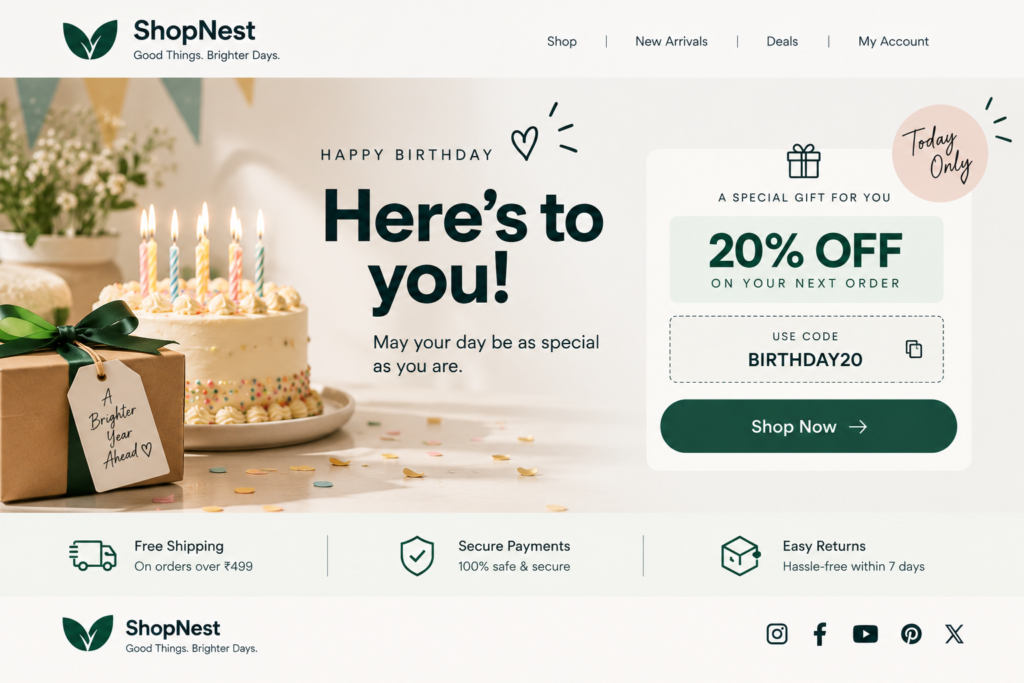 10. Birthday or Anniversary Email