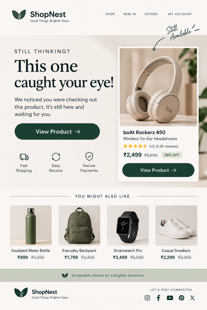 3. Browse Abandonment Email