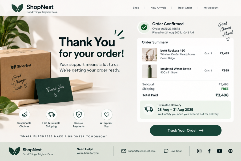 5. Post-Purchase Confirmation Email
