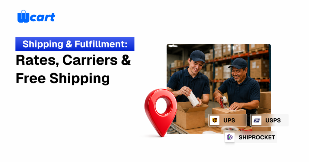 Shipping & Fulfillment on Wcart