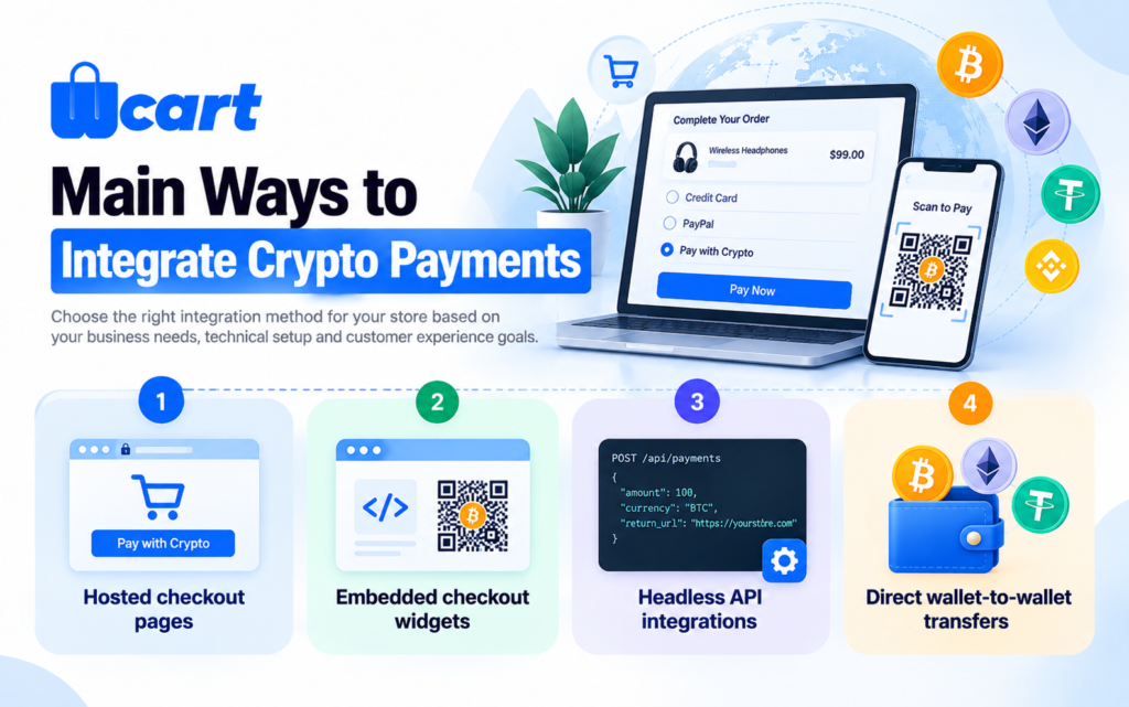 Main Ways to Integrate Crypto Payments