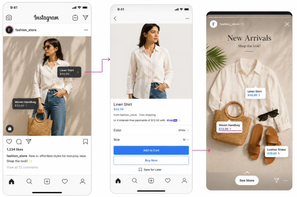 Shoppable Posts and Stories