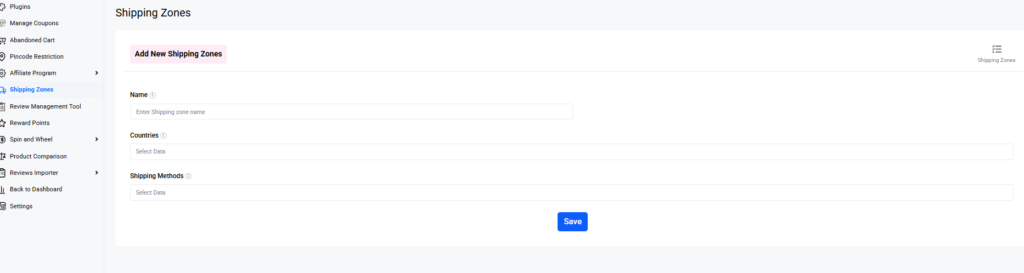 How to Set Up Shipping Zones  in Wcart