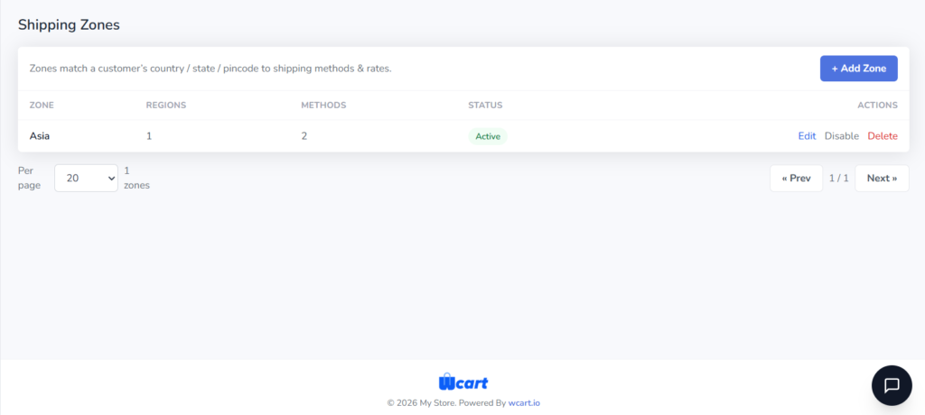 How to set up shipping in Wcart